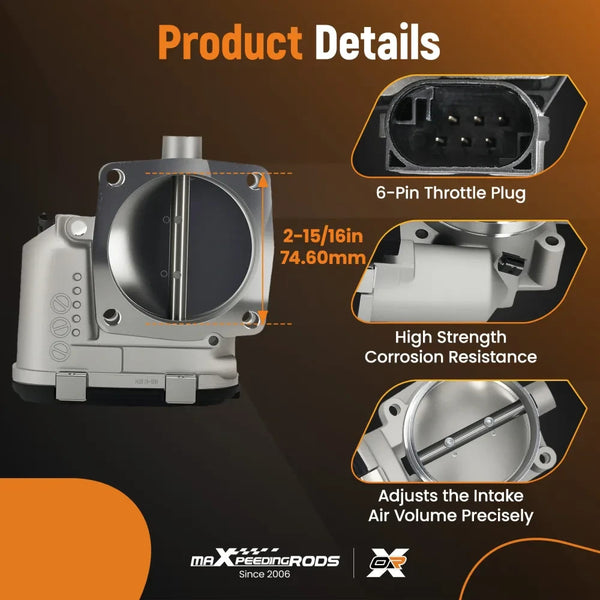 MXPR Throttle Body Porsche 911 H6 Boxster Cayenne Cayman Macan 3.6 99760511501