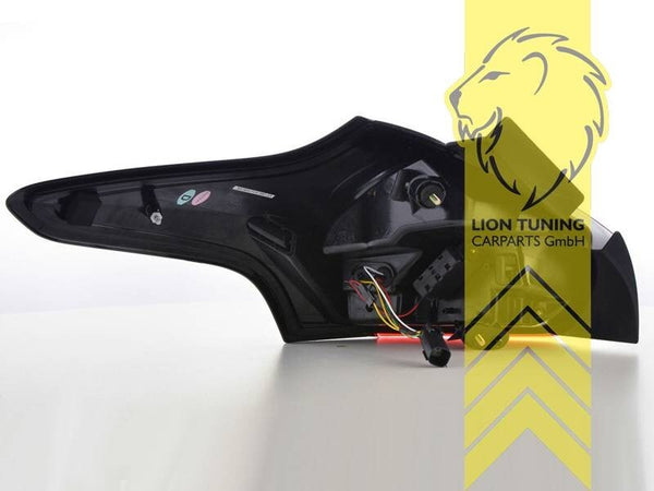 LT Pair LED Lightbar Rear lights Ford Focus 3 MK5 15-18 Facelift black LHD