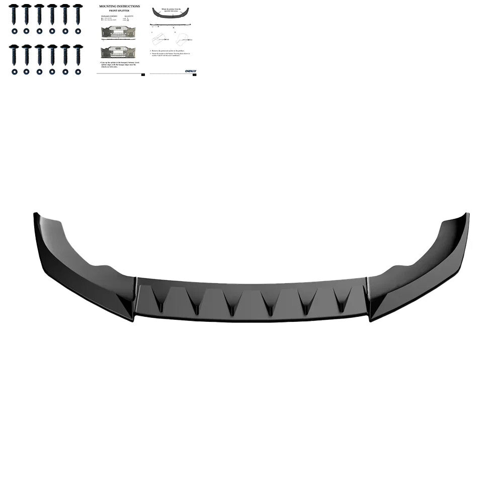 OW Front Bumper Splitter CUPRA Leon MK1 Facelift 2024+ TUV ABS Gloss Black