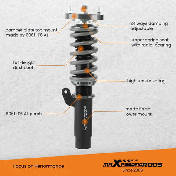 MXPR Pro Lowering Coilovers T7 Advanced BMW E46 330i 325i 318d 320d 330d 99-05