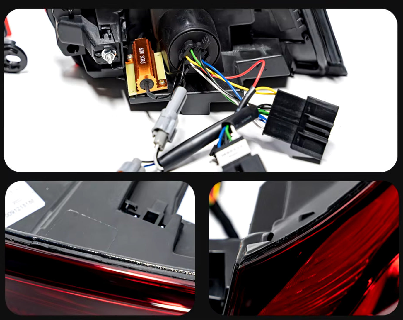 TYPY Pair LED DRL Lightbar REAR LIGHTS BMW F30 F35 13-18 320i 325i 328i LHD SMOKE BLACK or RED CLEAR