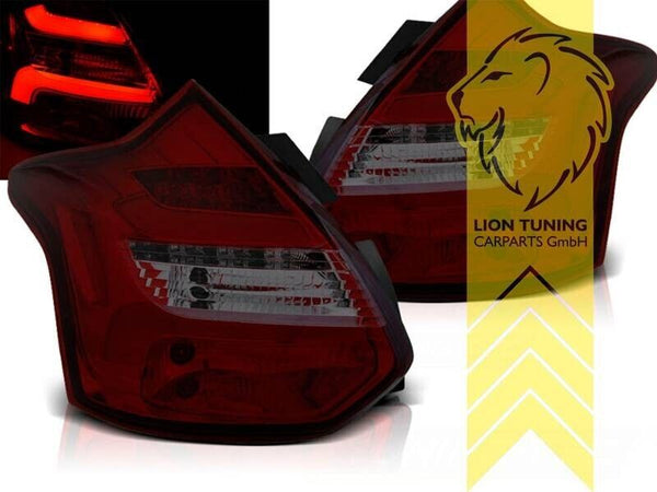 LT Pair LED Lightbar Rear lights Ford Focus 3 MK3 11-14 red smoke LHD