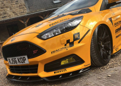 DS Ford Focus Mk3.5 ST Front Bumper Lower Splitter Spoiler Valance Gloss Black