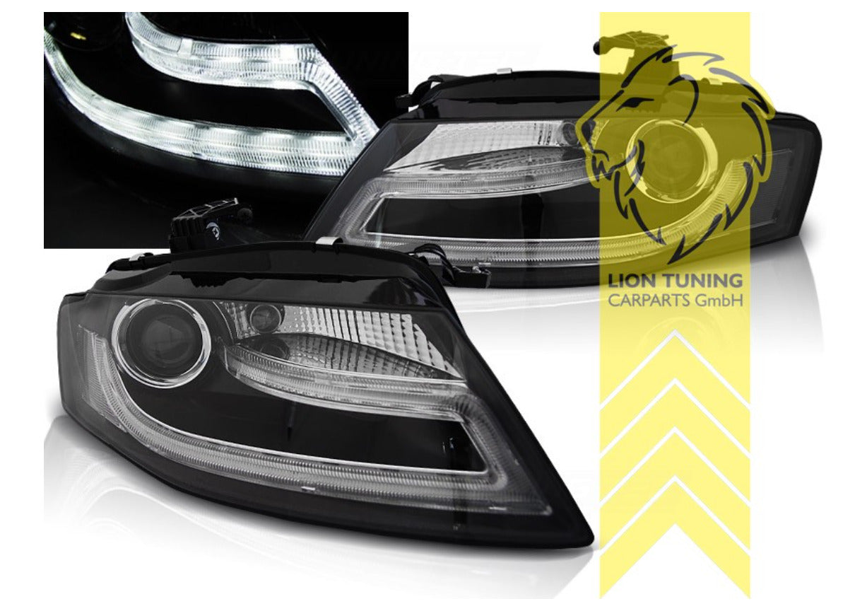 LT LED DRL Lightbar Halo Halogen Headlights Audi A4 B8 8K Limo Avant 07-11 LHD