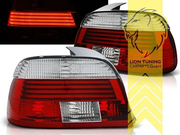 LT Pair LED DRL Lightbar Rear lights Tail Lamps BMW E39 sedan red clear LHD