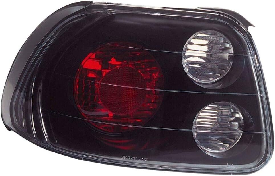 ATS Pair REAR LIGHTS Tail Lights Honda CRX Del Sol 1992-1998 - Black LHD