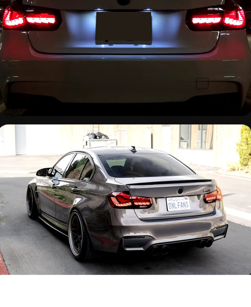 TYPY Pair LED DRL Lightbar REAR LIGHTS BMW F30 F35 13-18 320i 325i 328i LHD SMOKE BLACK or RED CLEAR