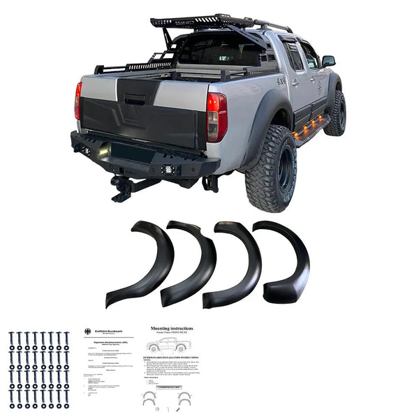 OW Fender Flares Wide Arch Kit D40 Facelift 2010-2014 ABE TUV Black ABS