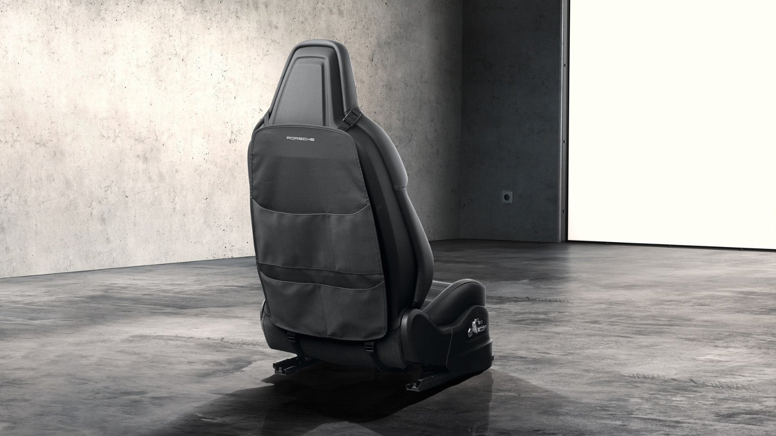 Genuine x1 Porsche Front Seat Back Backrest Protector Black  Kids Seats Storage