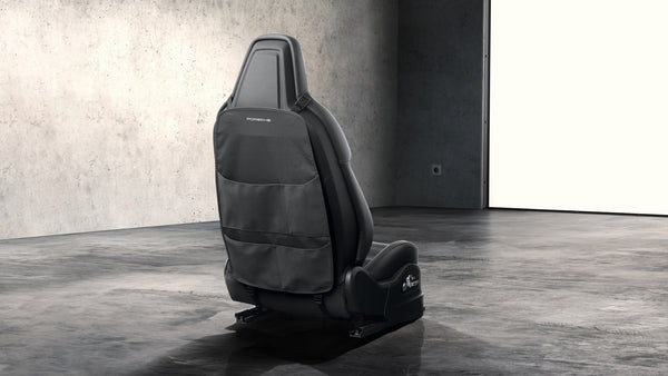 Genuine x1 Porsche Front Seat Back Backrest Protector Black  Kids Seats Storage