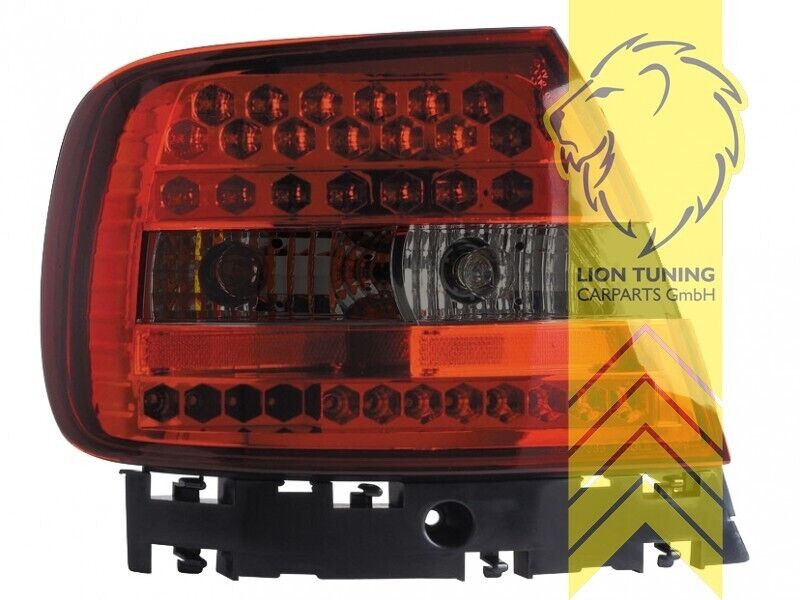 LT Set LED DRL Lightbar Rear Lights Tail Audi A4 B5 8D 94-01 sedan red black LHD