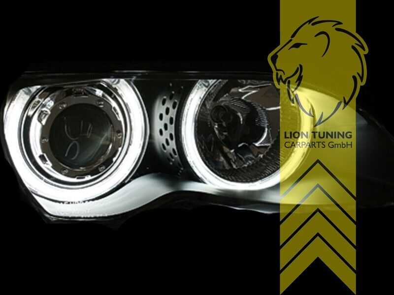 LT LED DRL Halo CCFL H1 Headlights BMW E46 Limousine Touring chrome 01-05 LHD