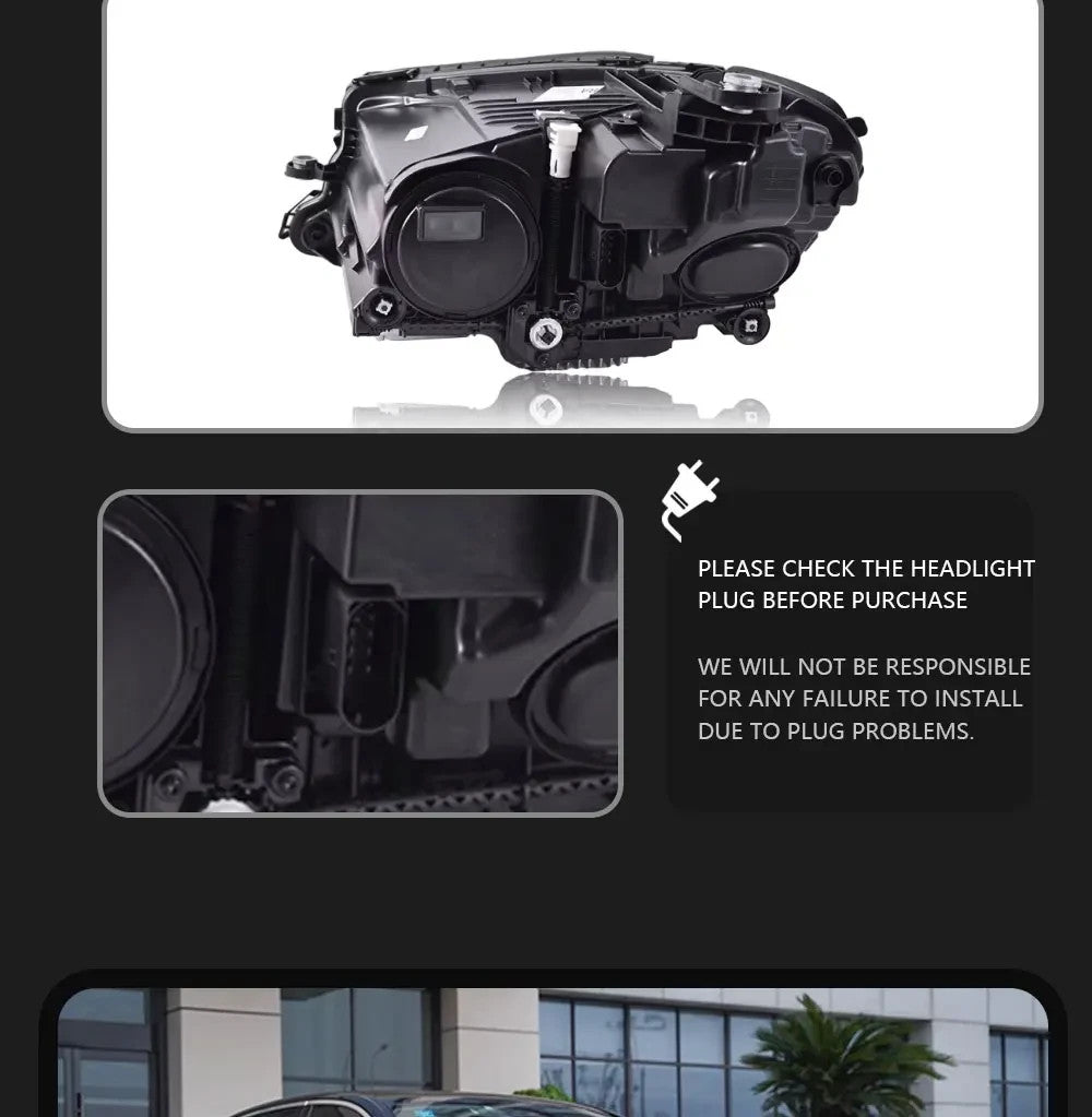 TYPY Pair Mercedes E-Class W213 16-23 LED DRL Lightbar Headlights LHD