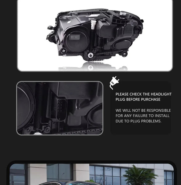 TYPY Pair Mercedes E-Class W213 16-23 LED DRL Lightbar Headlights LHD