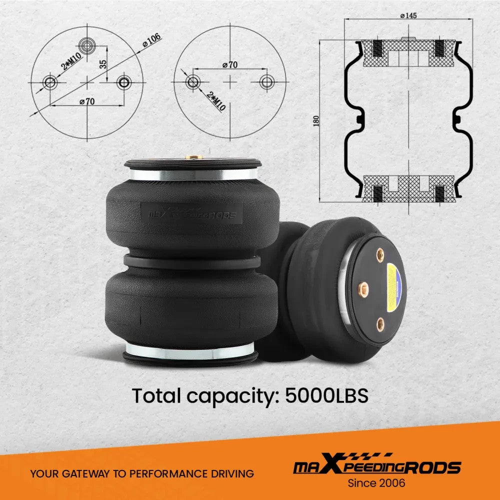 MXPR Rear Air Ride Bellow Leveling Kit Chevy Silverado GMC Sierra 1500