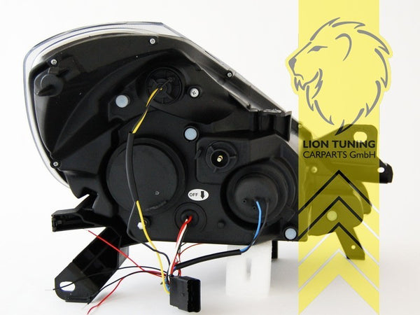 LT LED DRL Light Ring Halo Headlights Renault Clio 3 C BR CR 05-09 black LHD