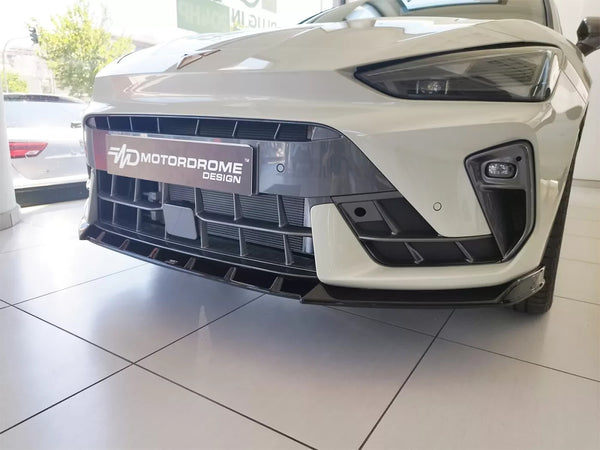 Motordrome Front Bumper Splitter Valance  Cupra Leon MK1 Facelift Gloss Black