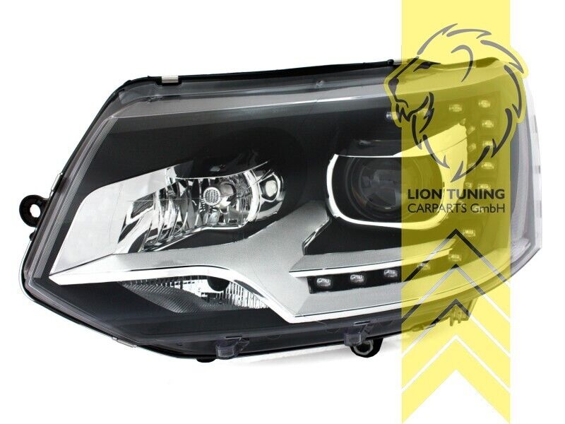 LT LED DRL Halo Lightbar Headlights VW T5 Bus Transporter Facelift 09-15 LHD