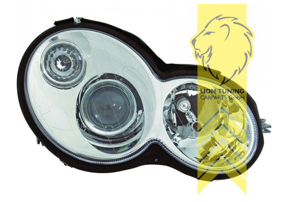 LT Halogen LED DRL Halo Headlights Mercedes CL203 Sport coupe chrome 01-04 LHD