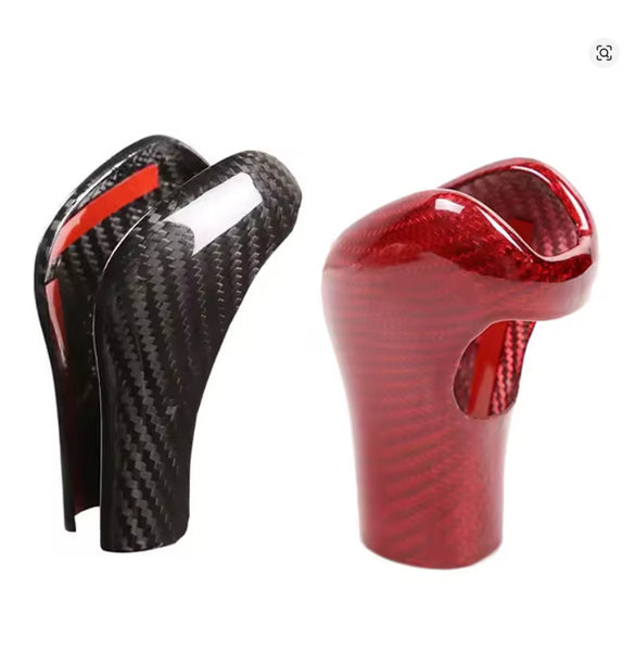 Porsche Cayenne 11-17 Red Carbon Fibre Gear Shift Sifter Knob Cover Red or Black