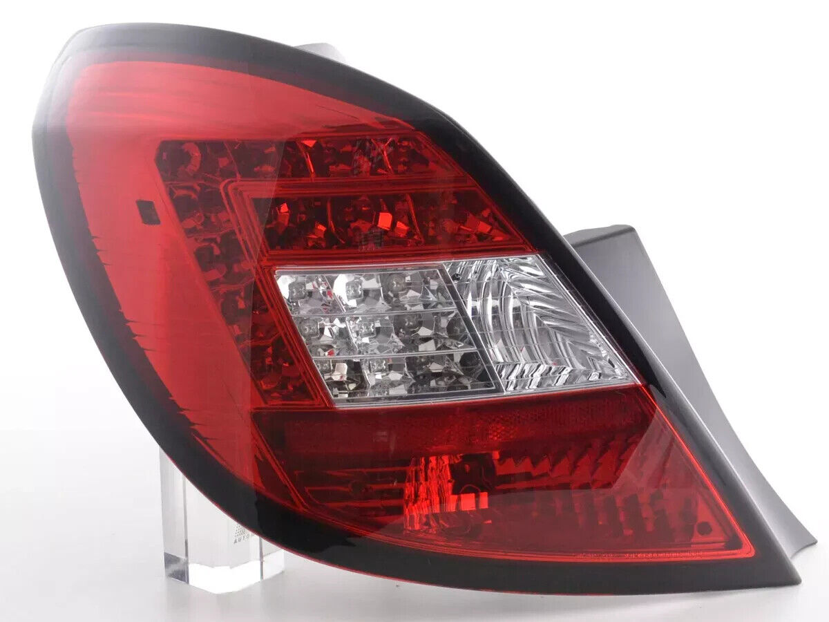 FK Pair LED Lightbar Rear Lights Opel Corsa D 5-door 06-10 red / clear LHD