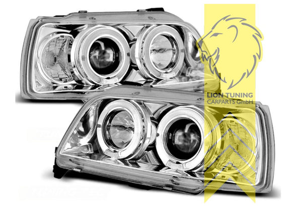 LT LED DRL Lightbar Halo Ring Headlights Renault Clio A 1 MK1 chrome 90-96 LHD