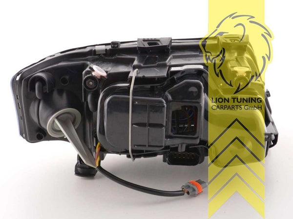 LT Pair LED DRL Halo Headlights Audi A6 C5 4B 99-01 Sedan Avant black