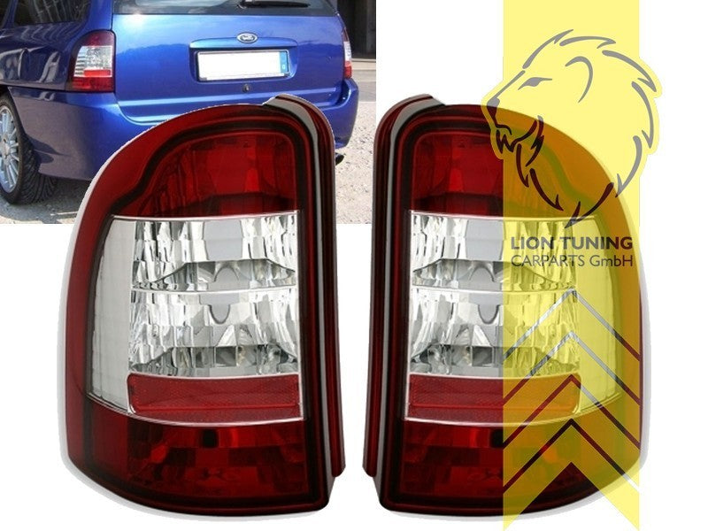 LT Pair Rear lights Ford Mondeo 1 2 BNP 93-00 Turnier red white chrome LHD