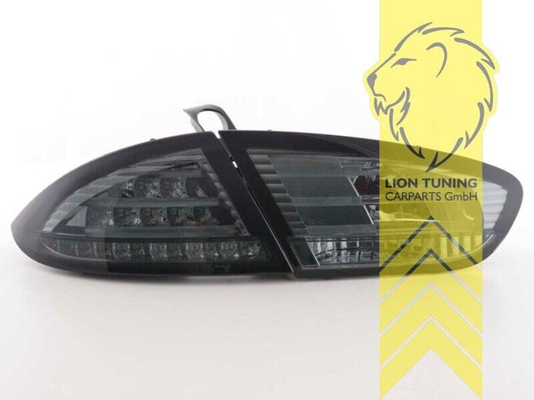 LT Pair LED DRL Lightbar Rear Tail Lights Seat Leon 1P Facelift 09-12 smoke LHD