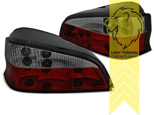 LT Pair Rear Lights Tail Lamps Peugeot 106  2 1 96-04 red black smoke LHD