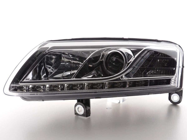 FK LED Headlights LED DRL Lightbar Audi A6 C6 4F 04-08 chrome S6 S-Line LHD