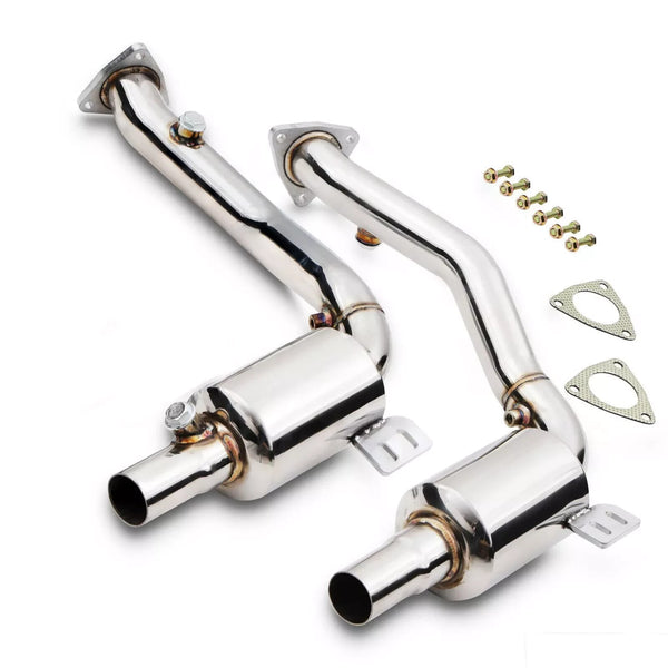 Porsche Boxster 986 2.5 2.7 3.2 S T304 Stainless Sports Exhaust Rear Decat Cat Derestricted Downpipes for Track Street Road catalytic converter bypass pipe