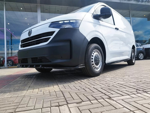 Motordrome Side Skirts Extensions Ford Transit Custom Mk2 L1 VW T7 Gloss Black