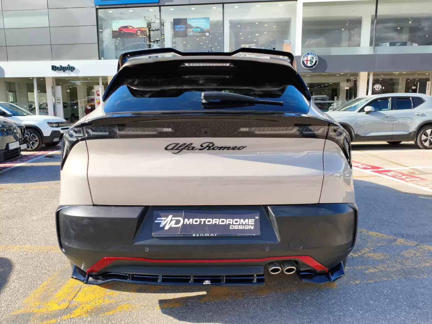 Motordrome Roof Spoiler Rear Wing Alfa Romeo Junior 24+ FRP Unpainted Finish