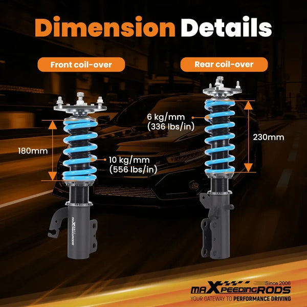 MXPR Pro Performance Lowering Coilovers Suspension Toyota Celica GT GTS FWD