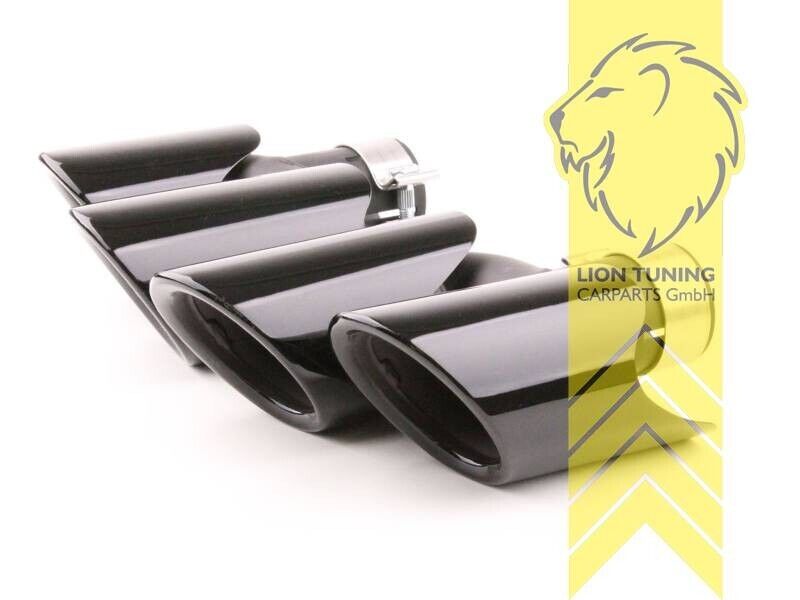 LT Stainless tailpipes exhaust dual covers trims Porsche Macan 95B 14-17 black