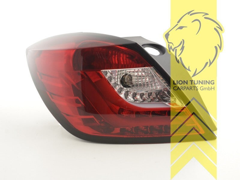 LT Pair LED DRL Lightbar Rear lights Vauxhall Opel Astra H GTC 05+ red clear LHD