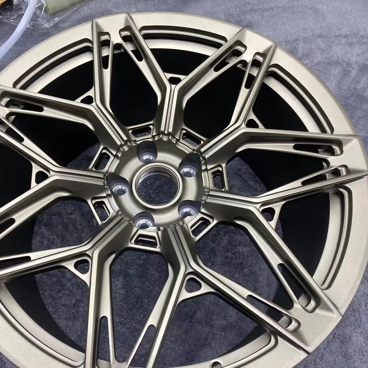 4x 20" 9J gold 5x120 alloy wheels alloys monoblock forged corvette