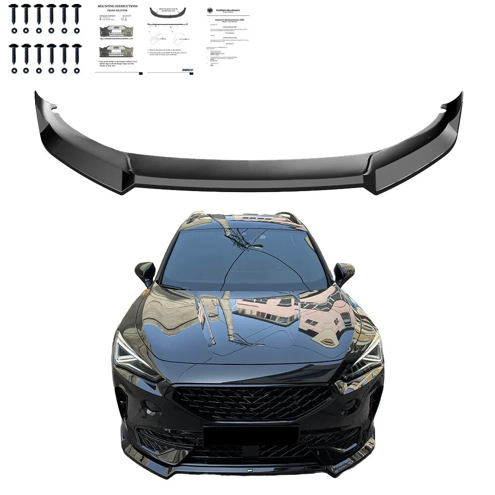 OW Front Bumper Splitter CUPRA Formentor MK1 Facelift 20-24 ABS Gloss Black