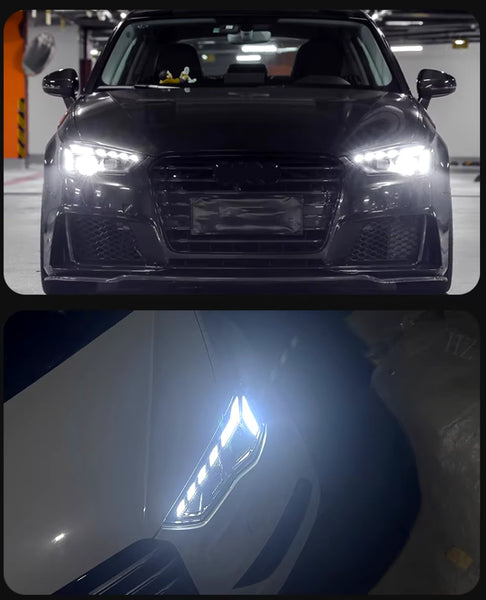 TYPY Pair LED DRL Lightbar Headlights Audi A3 13-16 A3 8V S3 RS3 LHD RHD