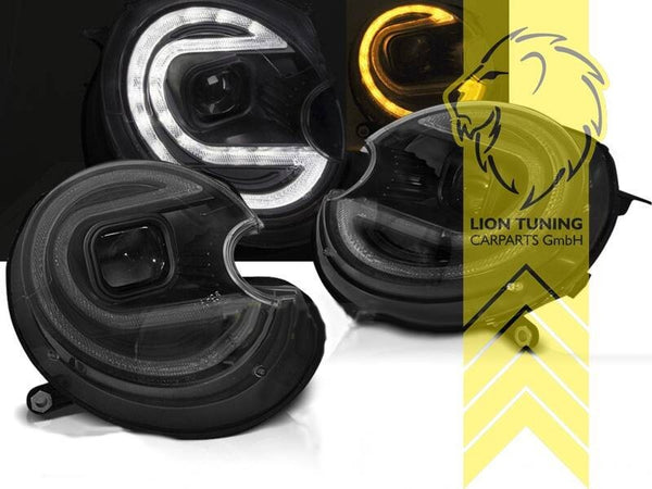 LT Pair LED DRL Lightbar Halo Ring Headlights BMW Mini One R56 R57 06-14 LHD