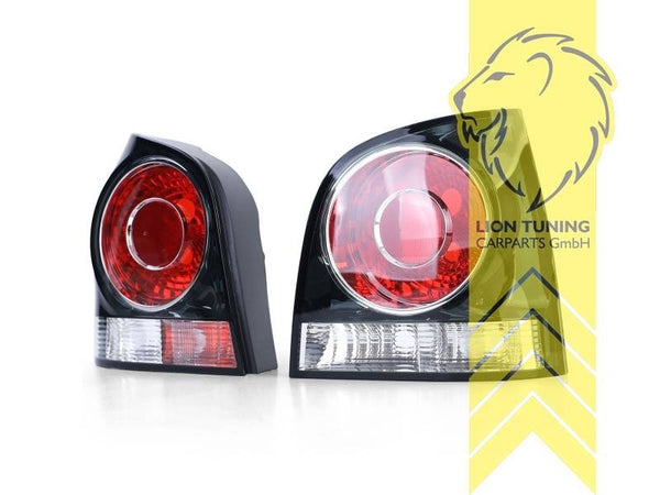LT Pair Halogen Rear Lights VW Polo 9N3 9N 05-09 red & black LHD