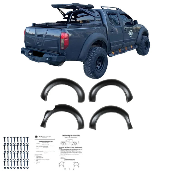 OW Fender Flares Wide Arch Kit D40 2005-2010 ABE TUV Black ABS
