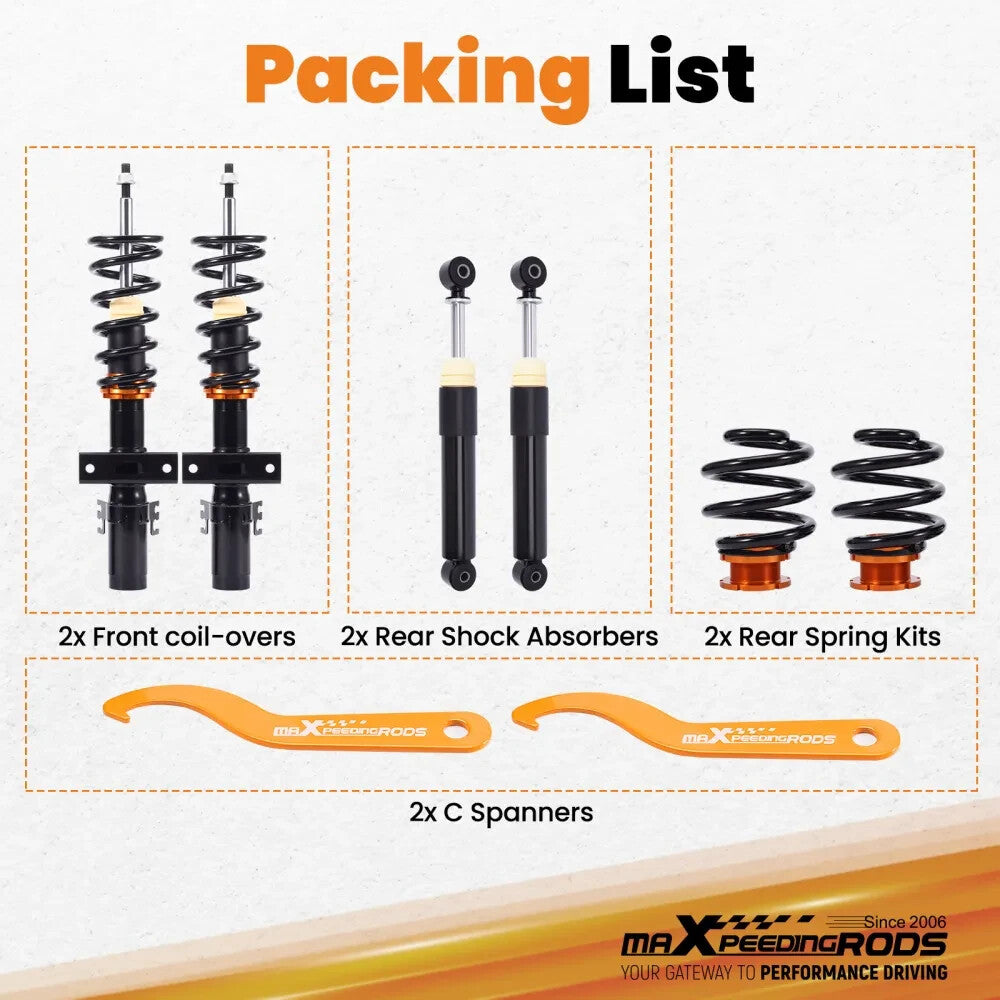 MXPR Adjustable Height Lowering Coilovers VW Transporter MK 5 T5 T6 T28 T29 T30