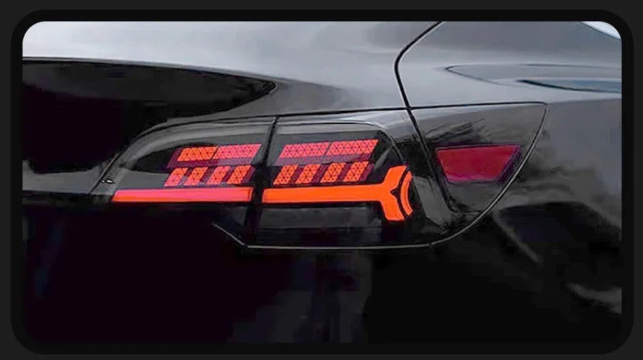 TYPY Pair Tesla Model 3 Y LED DOT MATRIX Stop TEXT Dynam Rear Lights Tail LHD