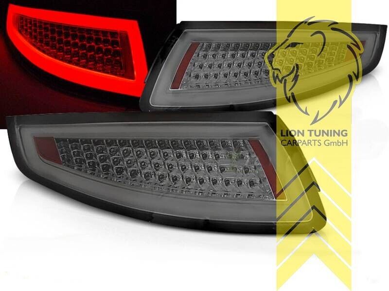 LT Pair LED DRL Lightbar Rear Tail Lights Porsche 911 997 04-08 black smoke LHD