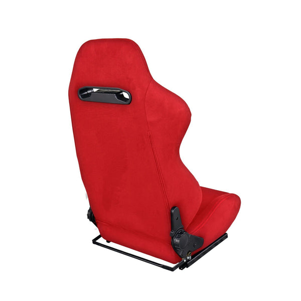 Simoni Racing Reclining Alcantara Red x1 Universal Sports Bucket Seat + slides