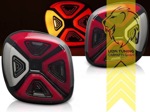 LT Pair LED Lightbar DRL Rear Lights Tail Smart 453 Fortwo Fourfour black smoke