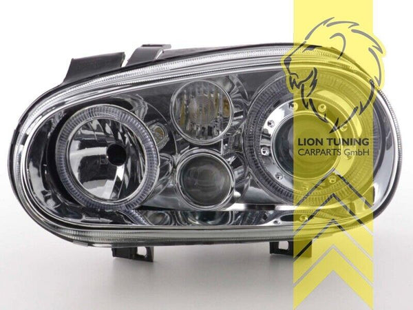 LT LED DRL Halo Lightbar Headlights VW Golf 4 Limousine Variant Cabrio 97-06 LHD