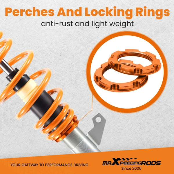 MXPR Adjustable Height Lowering Coilovers VW Caddy Van Mk3 Mk4 03-20 2K TDi